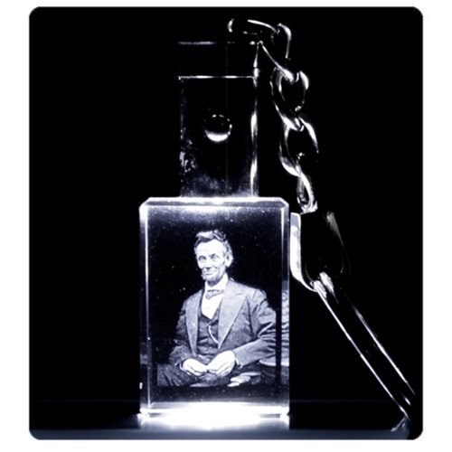 Abraham Lincoln 3D Laser Crystal Key Chain